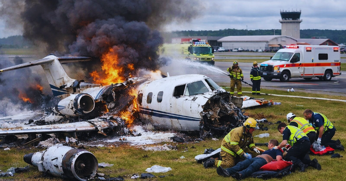 A small business jet crashed at Bangor International Airport with eight people on board BANGOR, Maine (WABI) – The Federal Aviation Administration reports that a Bombardier Challenger 600 crashed while taking off from Bangor International Airport at 7:45 p.m. on Sunday. They say there were eight persons on board. The extent of the injuries, if any, is unknown at this time. The FAA and NTSB are investigating. Emergency personnel are responding to the issue through Sunday night and into Monday, according to airport officials. The public is advised to stay away from the area, as the airport is now closed. Officials claim that at this moment, they are unable to offer more details. According to officials at Bangor International Airport, an emergency operation center has been set up and will provide an update by Monday at 8 a.m. Federal documents show that the aircraft is registered to a limited liability company in Houston, according to CNN. According to audio taken from LiveATC.net, controllers and pilots at the airport can be heard discussing poor visibility and deicing minutes before the disaster, though it's not immediately apparent who is speaking to whom. On Bangor's Runway 33, a controller gives the pilot the all-clear to take off. Almost two minutes later, a controller loudly radios, "All traffic has stopped on the field!" On the field, all traffic has stopped. Shortly after, another controller can be heard stating, "Aircraft upside down." We have an inverted passenger plane. After then, the airport is closed; however, emergency vehicles are permitted to use the airfield. Later, a controller reports that they know there are "three crew and possibly five passengers" on board.