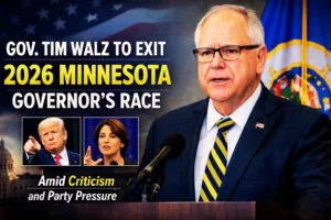 Governor Walz is expected to withdraw from the 2026 Minnesota governor's election