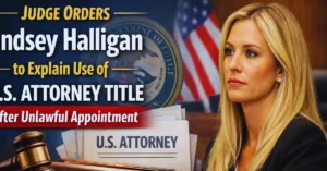 Lindsey Halligan is ordered by the judge to provide an explanation for her use of the title of U.S. attorney