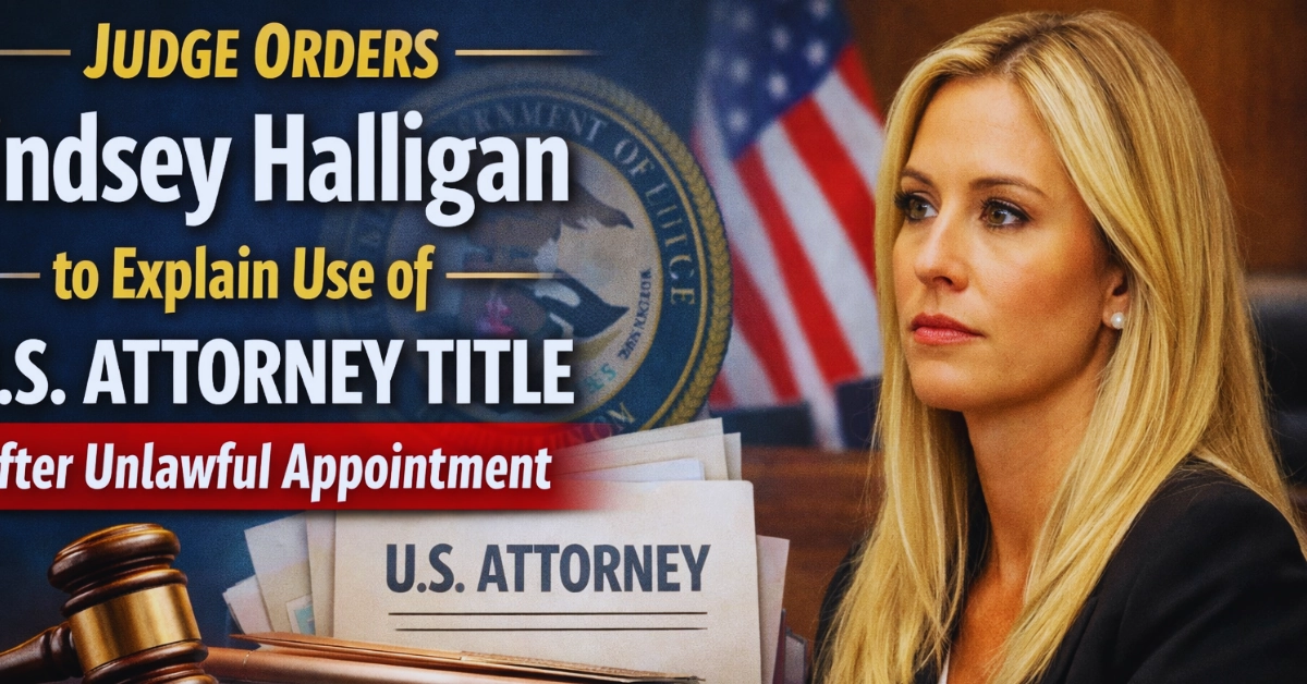 Lindsey Halligan is ordered by the judge to provide an explanation for her use of the title of U.S. attorney