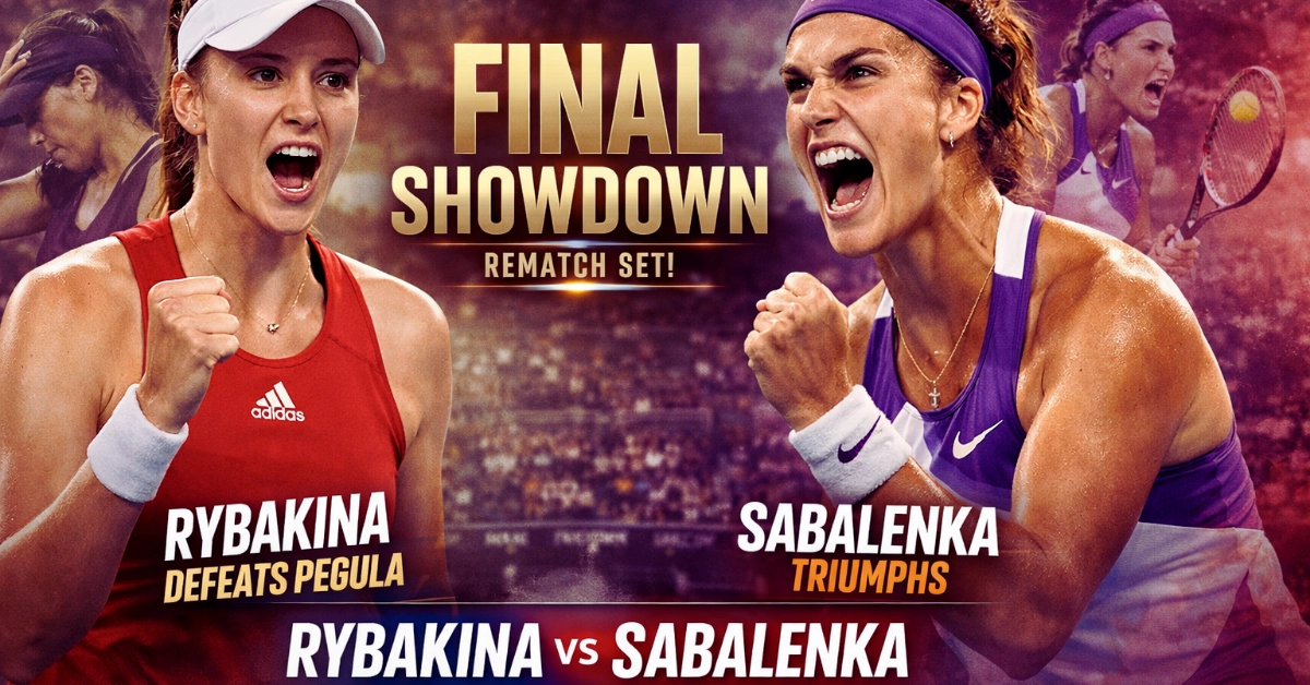 Rybakina survives Pegula's revival, setting up a rematch with Sabalenka in the final