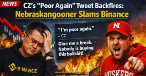 CZ's 'Poor Again' Tweet Backfires: Nebraskangooner Slams Binance