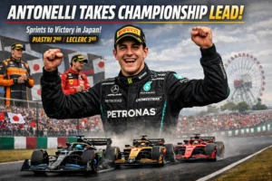 Antonelli takes the championship lead after sprinting to victory in Japan over Piastri and Leclerc