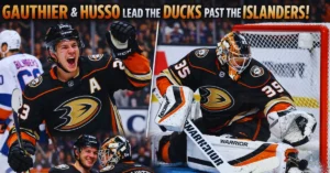 Cutter Gauthier and Ville Husso lead the Ducks past the Islanders