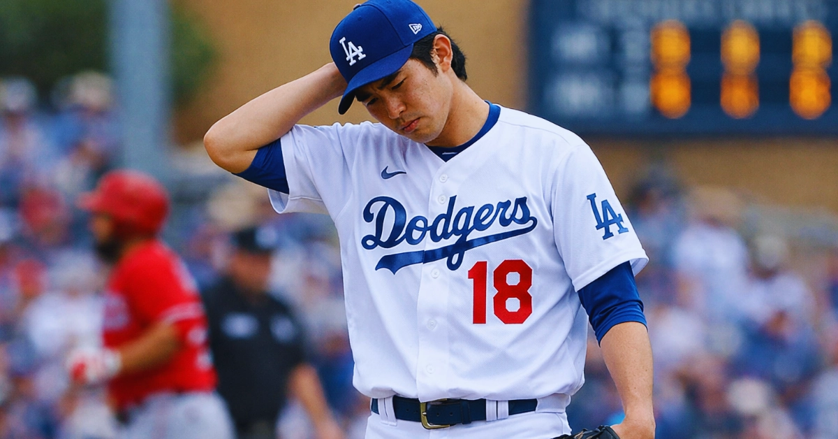 Dodgers pitcher Roki Sasaki struggles again in his spring outing