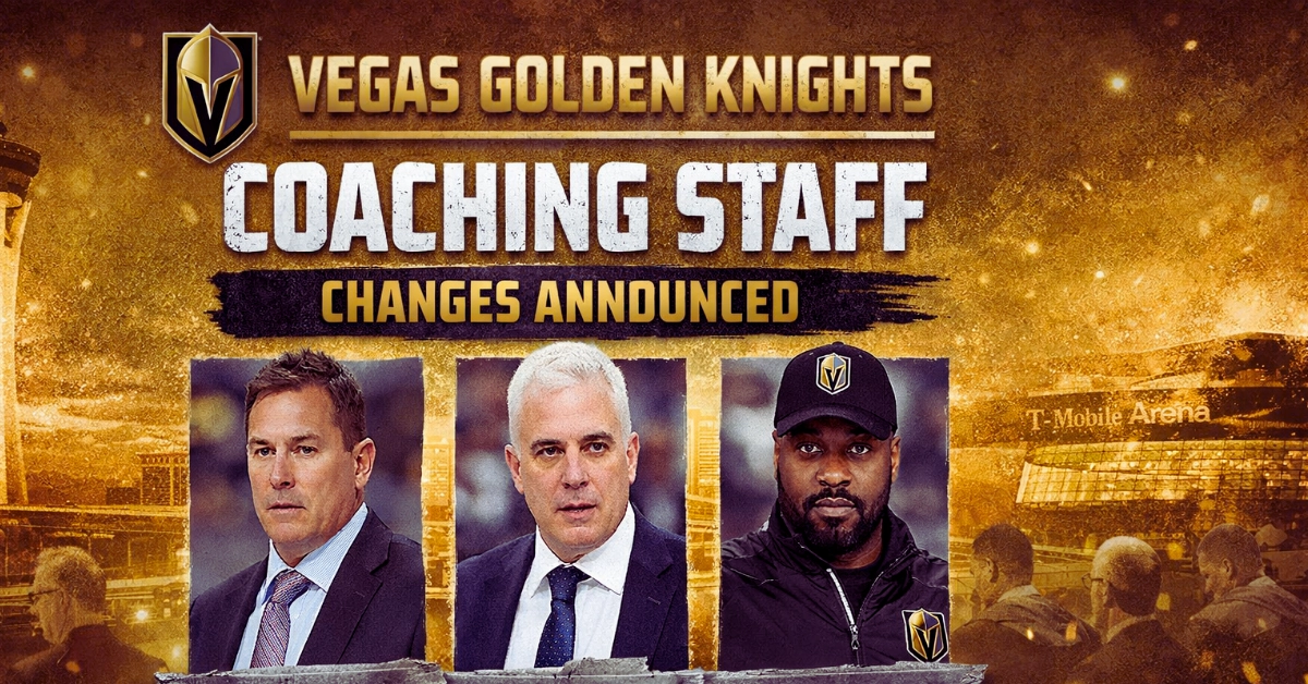 The Vegas Golden Knights have announced changes to their coaching staff