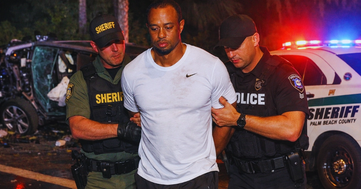 Tiger Woods was detained on charges of DUI following a rollover collision on Jupiter Island