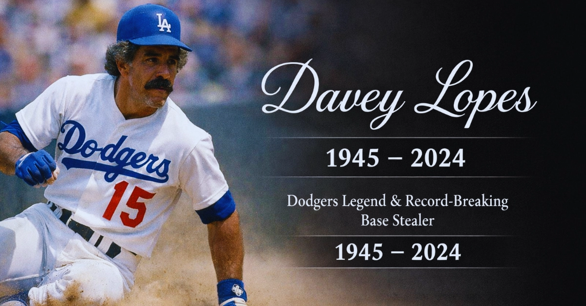 Davey Lopes, Dodgers' infield staple and record-breaking base stealer, dies aged 80