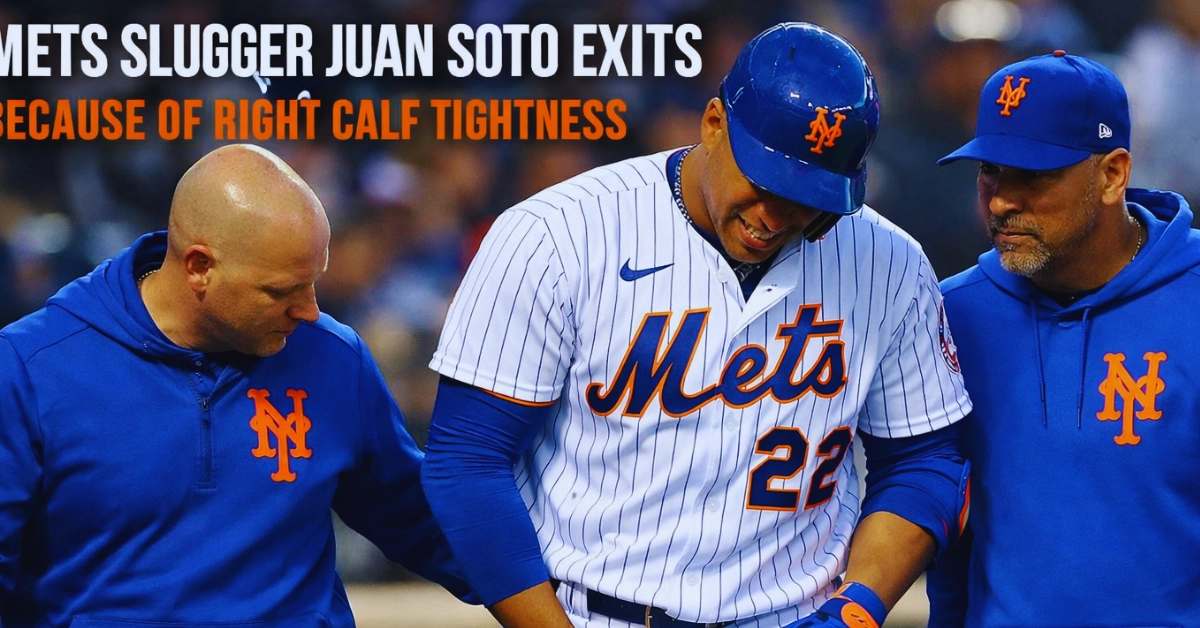 Mets slugger Juan Soto exits because of right calf tightness