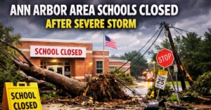 Some Ann Arbor-area schools closed after a storm swept through the region