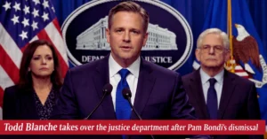 Todd Blanche takes over the justice department after Pam Bondi's dismissal - US politics live