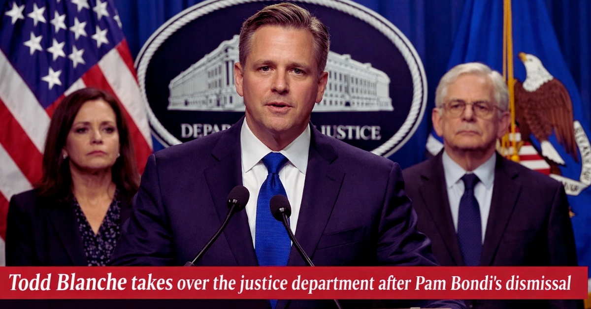 Todd Blanche takes over the justice department after Pam Bondi's dismissal - US politics live